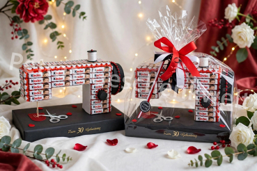Schokoladenriegel Nähmaschine zum Geburtstag